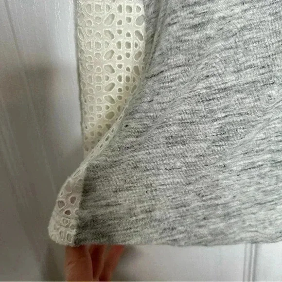J. Crew Tank Top Lace Grey & White  Size Extra Small - Picture 3 of 16